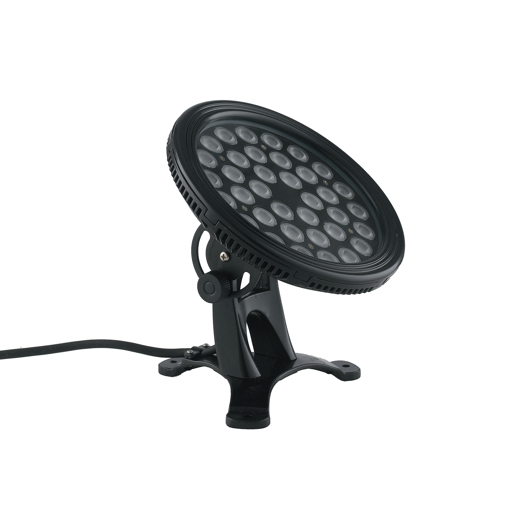 PROIETTORE LED NEPTUNE DC24V NERO 36X1W RGB IP68 17X19CM