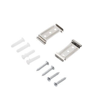 KIT 2PZ STAFFE PER FISSAGGIO A PLAFONIERA NERE PER BARRA LED NEXT