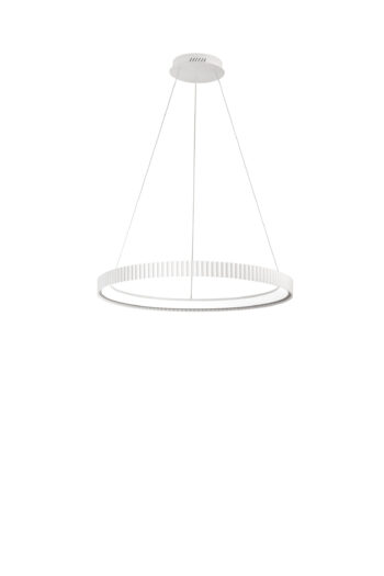 SOSPENSIONE LED NIKE BIANCA IN METALLO 58W 8470LM DIP-CCT 2700K/3200K/4000K D69,5XH150CM