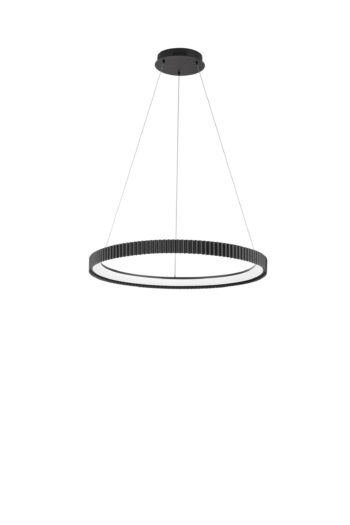 SOSPENSIONE LED NIKE NERA IN METALLO 58W 8470LM DIP-CCT 2700K/3200K/4000K D69,5XH150CM
