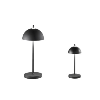 LAMPADA DA TAVOLO RICARICABILE LED PARTY NERA 1,5W 134LM 3000K DIMM. IP44 8X19,8CM