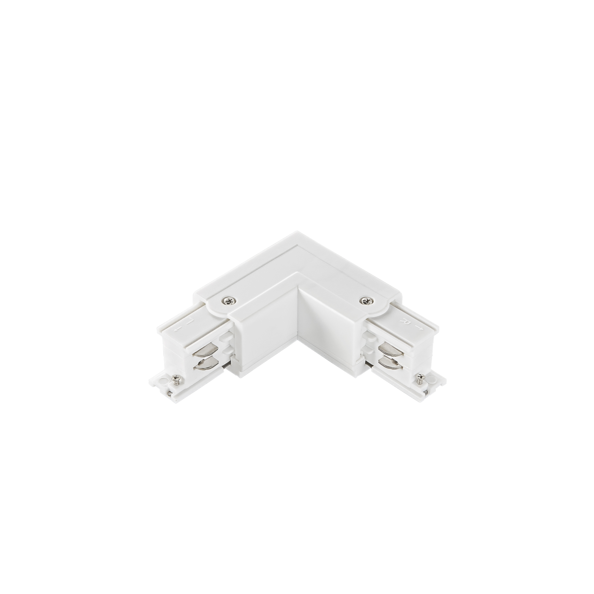 CONNESSIONE AD L DESTRA PER BINARIO TRIFASE RAIL BIANCO 11,16X4,2X3,44CM