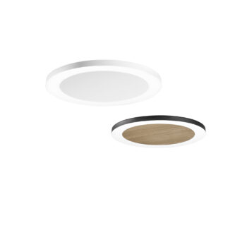 PLAFONIERA LED SAMSARA BIANCA/LEGNO 35W 5300LM CCT 40X4,2CM