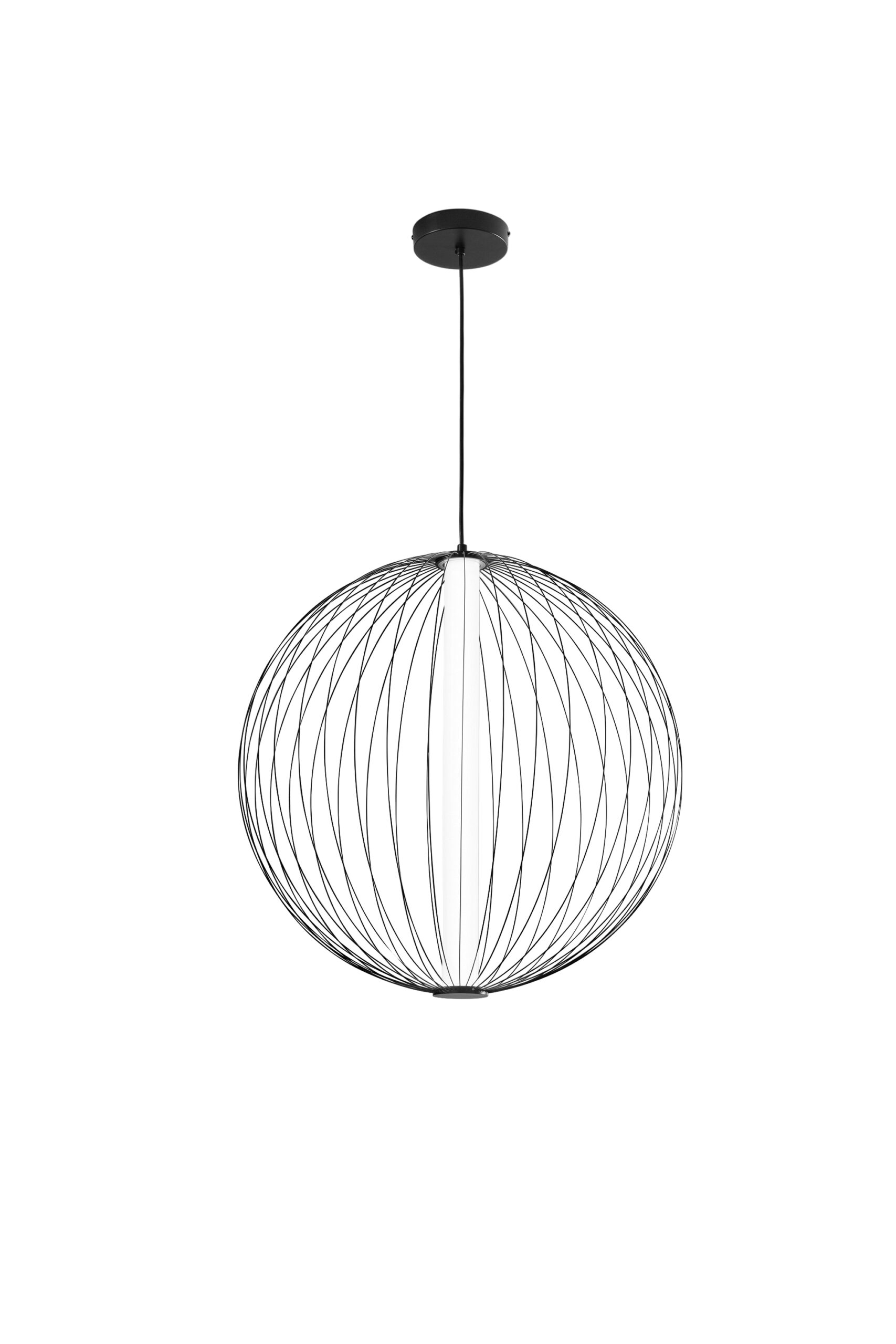 SOSPENSIONE LED SEXTANT NERA IN MANGANESE 36W 4800LM 2700/3500/4000K 62X265CM