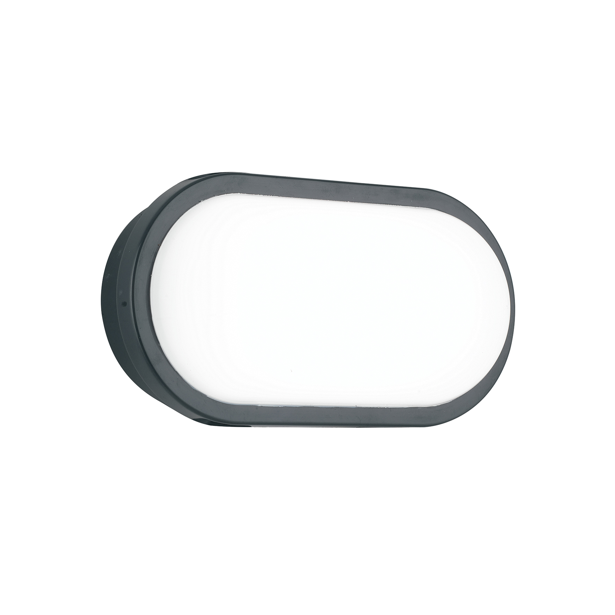 PLAFONIERA LED SHELLY ANTRACITE OVALE 20W 2500LM CCT IP65 17,6X8X27,1CM