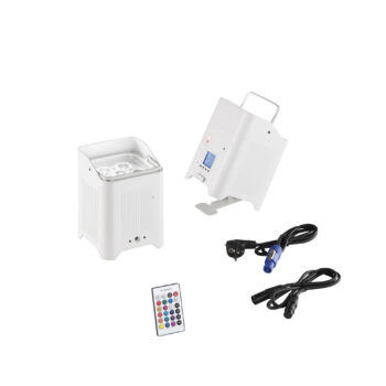 PROIETTORE LED SHOW RICARICABILE 6X18W RGBW+UV Wi-Fi IP22 13,6X13,6X19,6CM