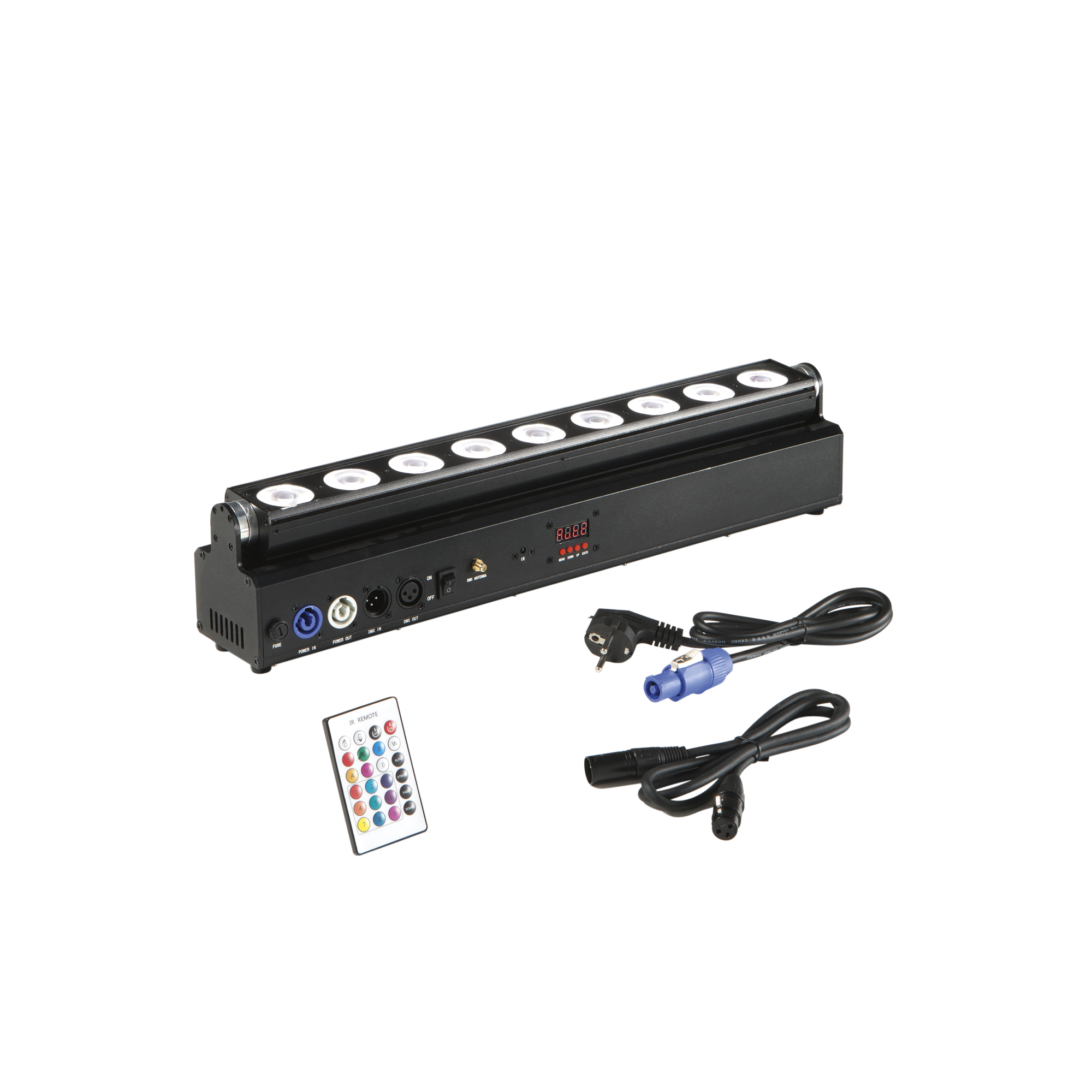 WALLWASHER LED SHOW RICARICABILE 9X18W RGBW+UV Wi-Fi IP22 53,5X8,45X6,06CM