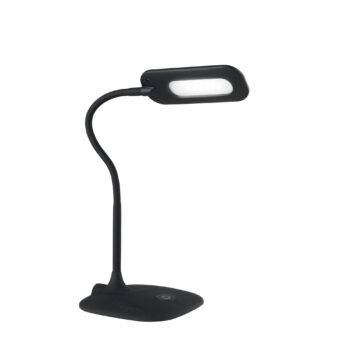 LAMPADA DA LETTURA LED DARWIN NERA CON BRACCIO ORIENTABILE 4,8W 700LM 4000K DIMMERABILE 16X16X53,5CM