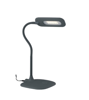 LAMPADA DA LETTURA LED DARWIN GRIGIA CON BRACCIO ORIENTABILE 4,8W 700LM 4000K DIMMERABILE 16X16X53,5