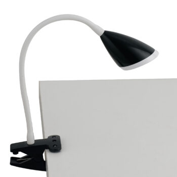 LAMPADA DA LETTURA LED HEGEL NERA CON PINZA 3,7W 450LM 4000K 9,5X9,5X33CM