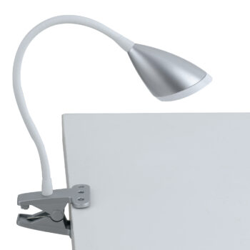 LAMPADA DA LETTURA LED HEGEL ARGENTO CON PINZA 3,7W 450LM 4000K 9,5X9,5X33CM