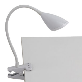 LAMPADA DA LETTURA LED HEGEL BIANCA CON PINZA 3,7W 450LM 4000K 9,5X9,5X33CM