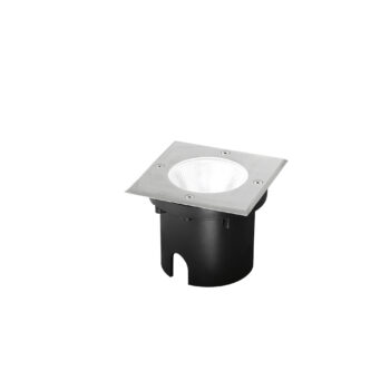 FARO A INCASSO CALPESTABILE LED WALK ACCIAIO QUADRATO 12W 1400LM 3000K IP67 14X14X9,15CM