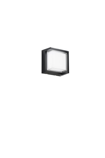 APPLIQUE LED BLOCK NERO QUADR. 15W 1880LM CCT 3000/4200/6500K 16X16X10CM