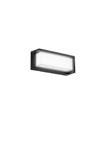 APPLIQUE LED BLOCK NERO RETT. 24W 3210LM CCT 3000/4200/6500K 32X13X10CM