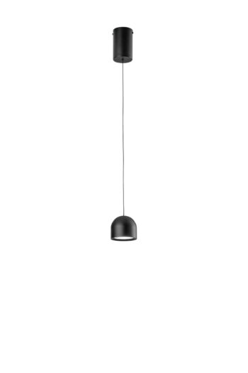 SOSPENSIONE LED YOYO NERA IN METALLO+ACRILICO 6W 3000K diam.10X150 CM