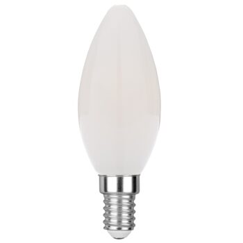 KIT 3PZ LAMPADINA LED FILAMENTO CANDELA BIANCO E14 4W 400LM 2700K 300° 35X98mm 15000h CRI80