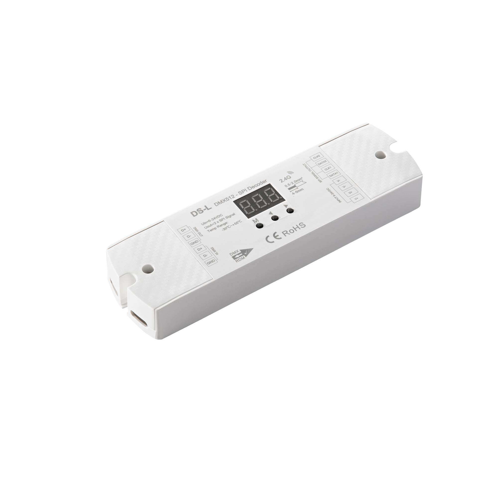 DECODER DIGITALE 5-24VDC DMX512 + RF 2.4G