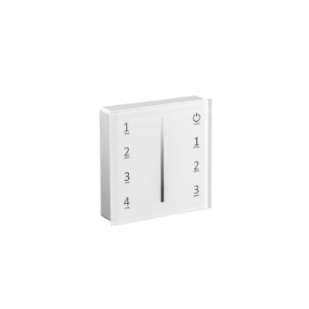WALLPAD RF 2,4G CONTROLLO DIMMER VARIALUCE 4 ZONE 1 CANALE 8,6X8,6X3,6CM