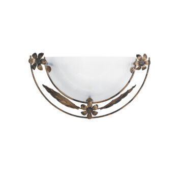 APPLIQUE RICCIO BIANCA 1XE27 40X8X20CM