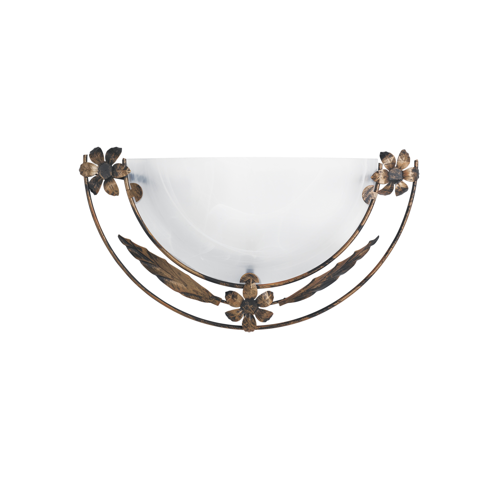 APPLIQUE RICCIO BIANCA 1XE27 40X8X20CM