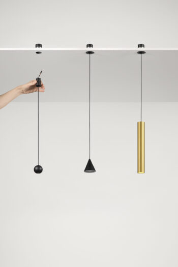 TUBO LED SHIFT NERO 48V IN METALLO 8W 3000K Ø40XH300MM