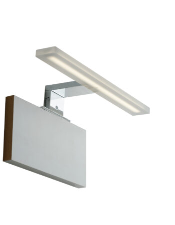 APPLIQUE LED AQA CROMO FISSAGGIO PARETE/SPECCHIO 8W 819LM 4000K IP44 30X10,8X4,8CM