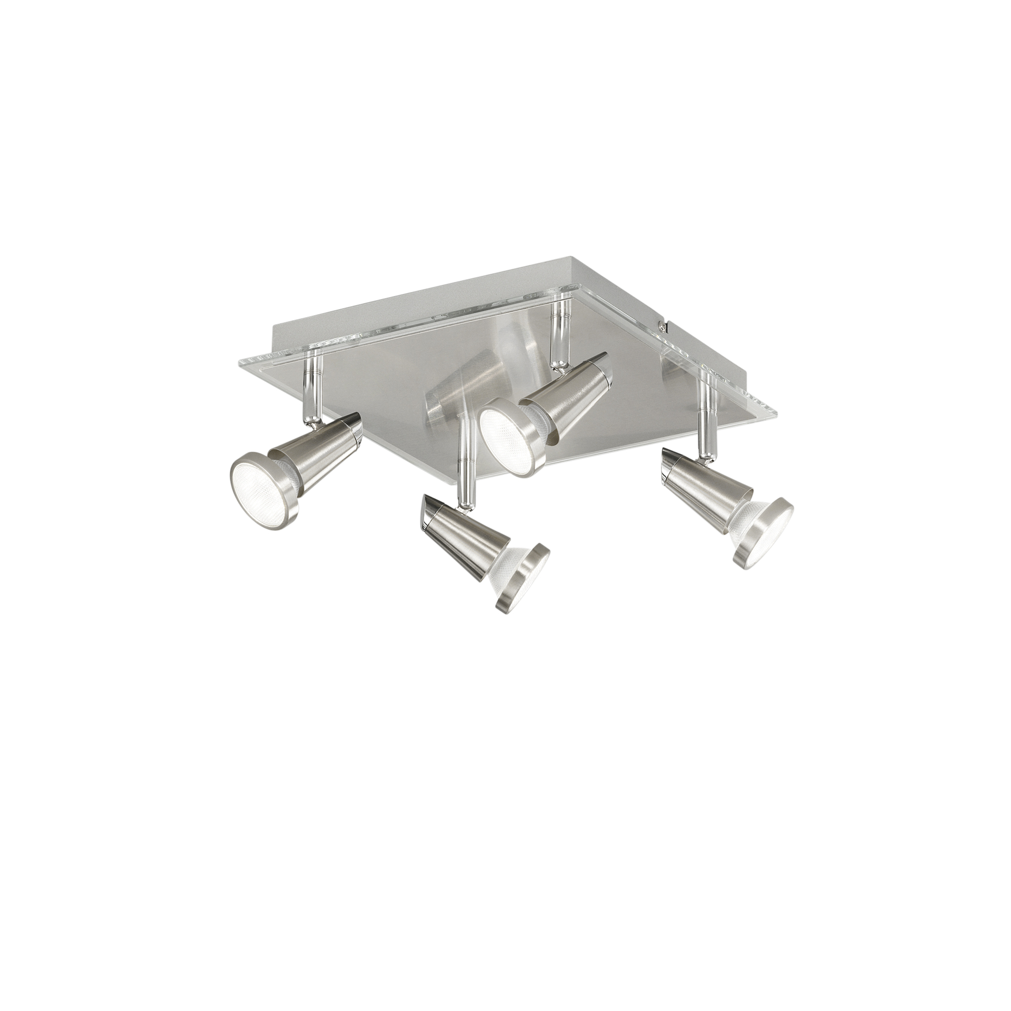 SPOT LED MIAMI CROMO/NICKEL 4XGU10 LED 5W 400LM 2700K 26X26X14,5CM