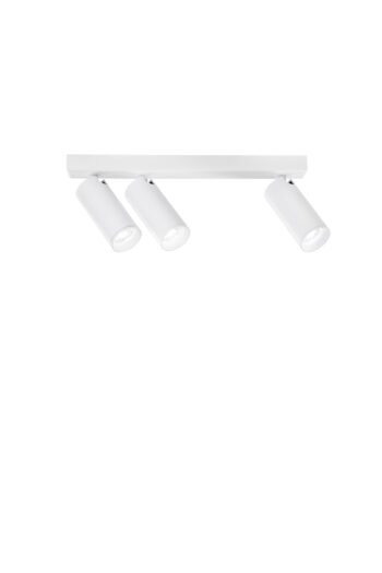 SPOT PLAUTO BIANCO IN ACCIAIO E ALLUMINIO 3XGU10 341x40x60MM