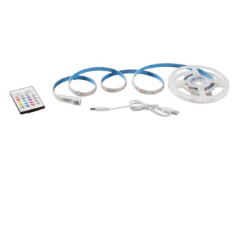 STRIP LED 5050 SURROUND IN KAPTON E SILICONE 60 LED/M 3W/M RGB IP65 TOUCH, CON TELECOMAND IR INCLUSO, USB 1X200X0,3CM