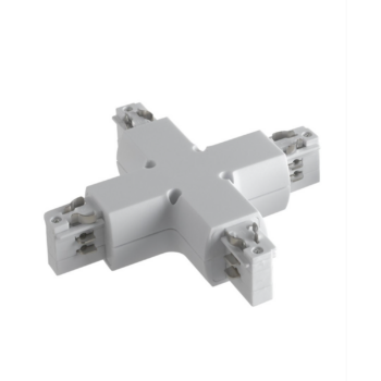 CONNESSIONE A CROCE BIANCA PER BINARIO 18,1X18,1X3,4CM