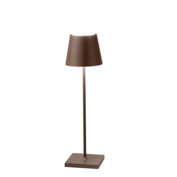 LAMPADA DA TAVOLO RICARICABILE LED DRINK BRONZO 2,2W 190LM 3000K DIMM. IP54 10X36CM